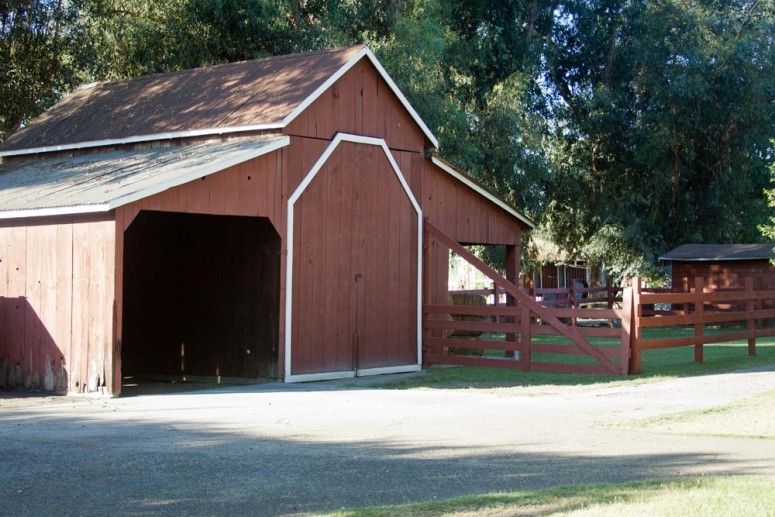 Paddison Farm's Red Barn with Corral and Outbuilding